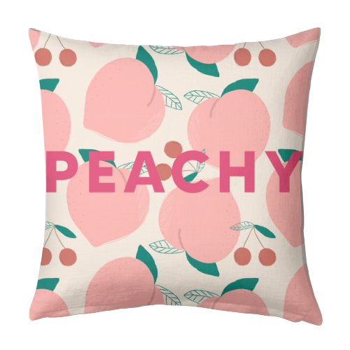 Peachy Print - designed cushion by The 13 Prints