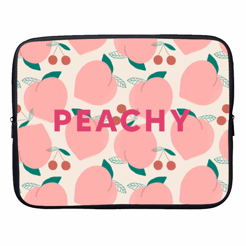 Peachy Print - designer laptop sleeve by The 13 Prints