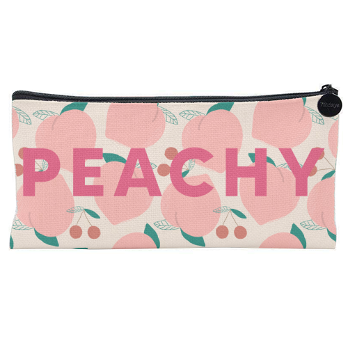 Peachy Print - flat pencil case by The 13 Prints