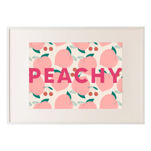 Peachy Print - framed poster print by The 13 Prints