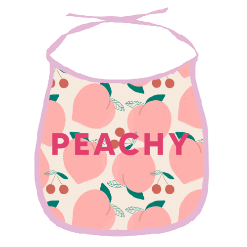 Peachy Print - funny baby bib by The 13 Prints