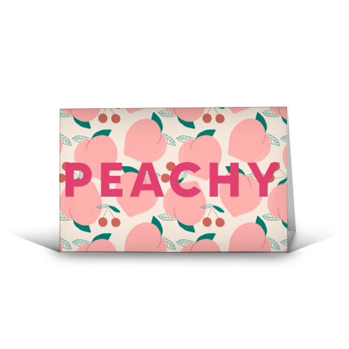 Peachy Print - funny greeting card by The 13 Prints