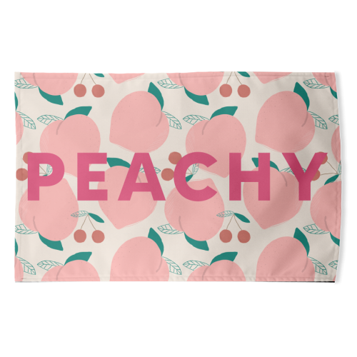 Peachy Print - funny tea towel by The 13 Prints