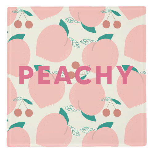 Peachy Print - personalised beer coaster by The 13 Prints