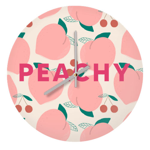 Peachy Print - quirky wall clock by The 13 Prints