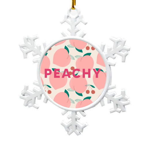 Peachy Print - snowflake decoration by The 13 Prints