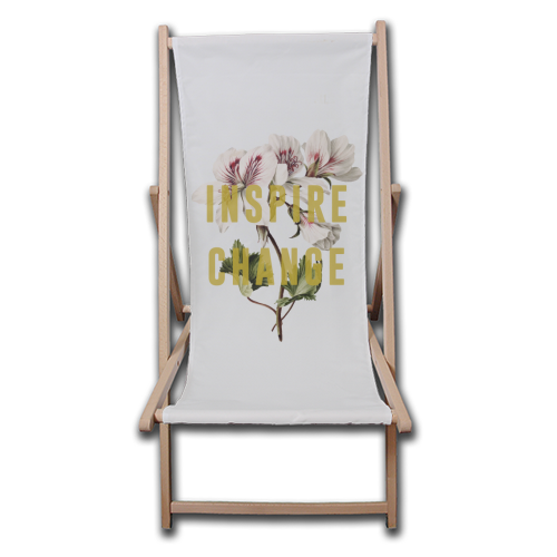 Inspire Change - canvas deck chair by The 13 Prints