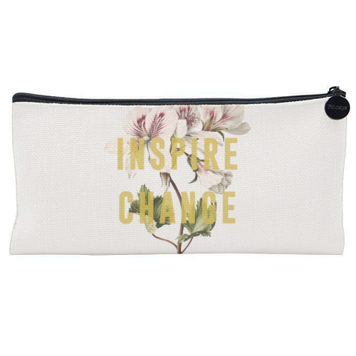 Inspire Change - flat pencil case by The 13 Prints