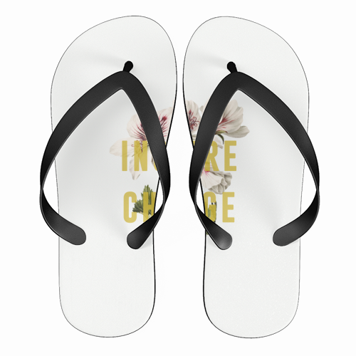 Inspire Change - funny flip flops by The 13 Prints