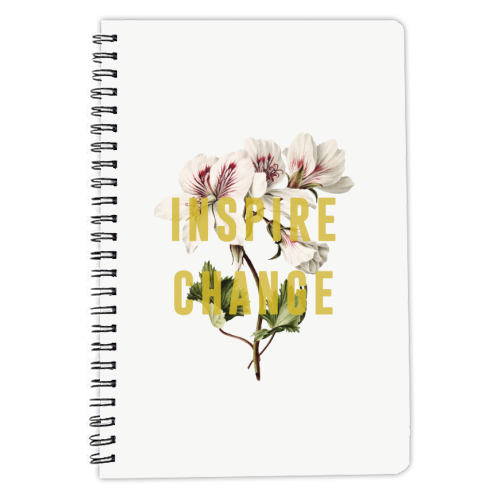 Inspire Change - personalised A4, A5, A6 notebook by The 13 Prints