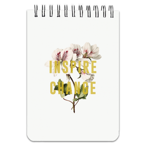 Inspire Change - personalised A4, A5, A6 notebook by The 13 Prints
