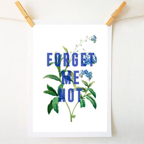 Forget me not - A1 - A4 art print by The 13 Prints
