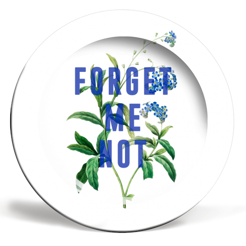 Forget me not - ceramic dinner plate by The 13 Prints