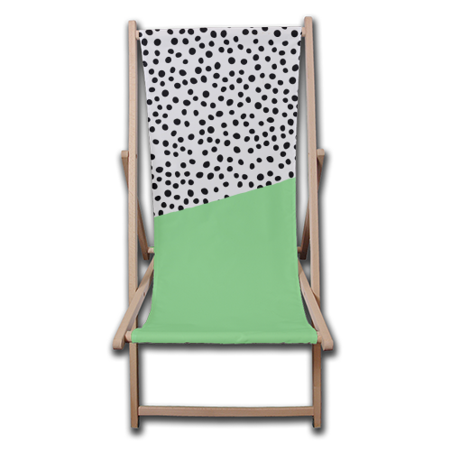 Mint Dalmatian print | green abstract print - canvas deck chair by The 13 Prints