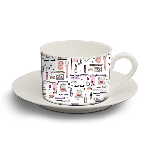 Cosmetic Love - personalised cup and saucer by Mukta Lata Barua
