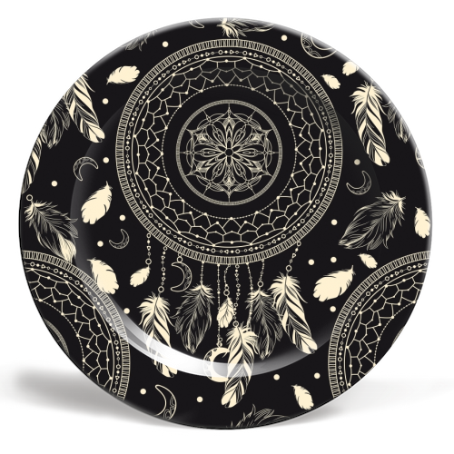 dreamcatcher - ceramic dinner plate by haris kavalla