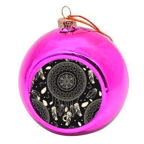 dreamcatcher - colourful christmas bauble by haris kavalla