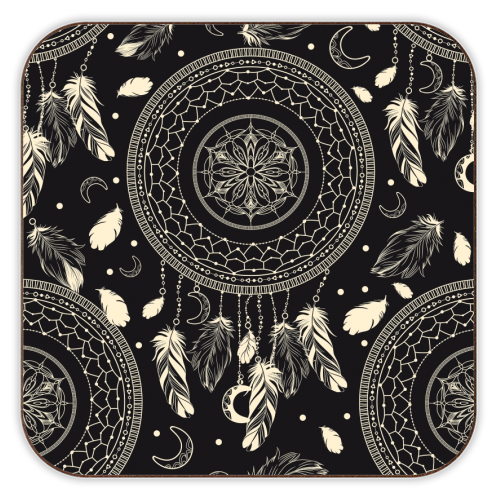 dreamcatcher - personalised beer coaster by haris kavalla