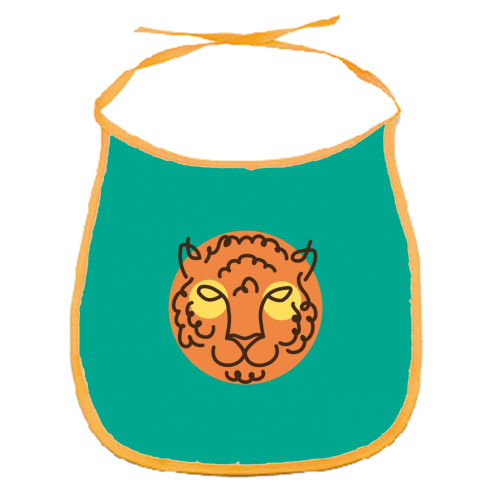 Exotic animals – Tiger - funny baby bib by Mina & Jon Design