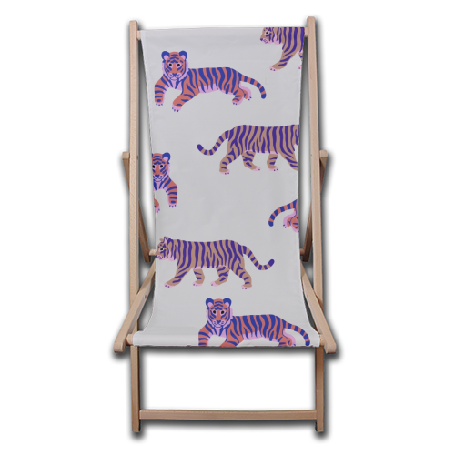 Tigers - canvas deck chair by Catalina Williams