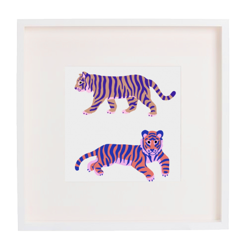 Tigers - framed poster print by Catalina Williams