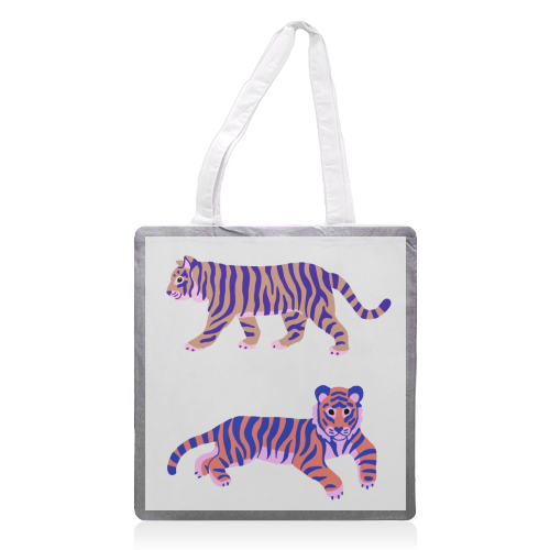 Tigers - printed tote bag by Catalina Williams
