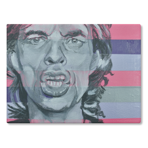 Mick! - glass chopping board by Kirstie Taylor
