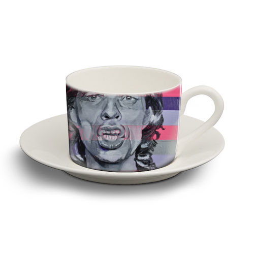 Mick! - personalised cup and saucer by Kirstie Taylor