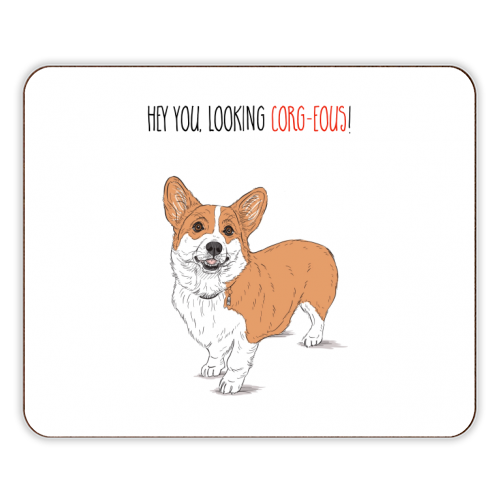 Corg-eous Corgi Dog - designer placemat by Adam Regester
