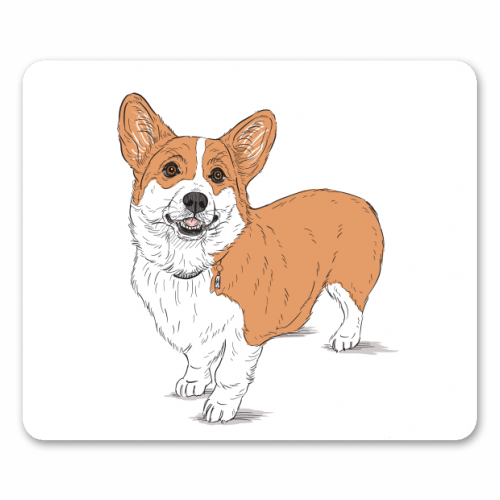 Corg-eous Corgi Dog - funny mouse mat by Adam Regester