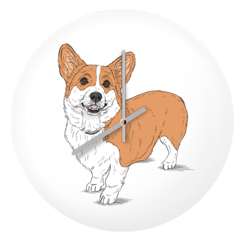Corg-eous Corgi Dog - quirky wall clock by Adam Regester
