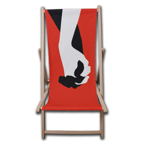 Hold My Hand - canvas deck chair by Adam Regester