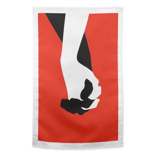 Hold My Hand - funny tea towel by Adam Regester