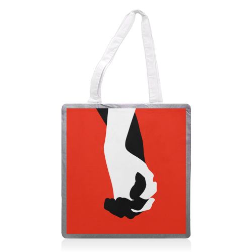 Hold My Hand - printed tote bag by Adam Regester