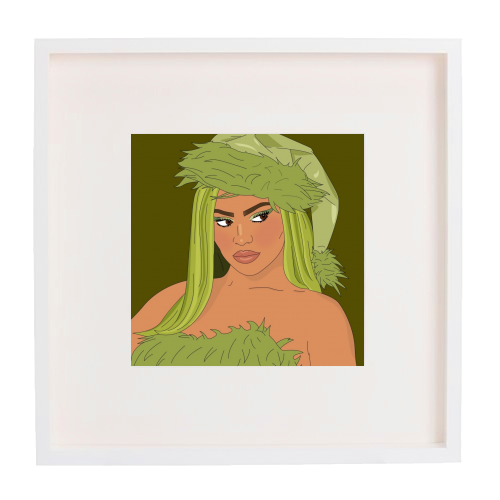 Grinch - framed poster print by Kitty & Rex Designs