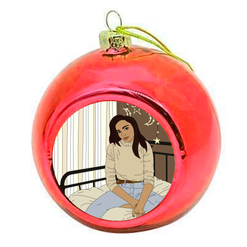 Chilled - colourful christmas bauble by Kitty & Rex Designs