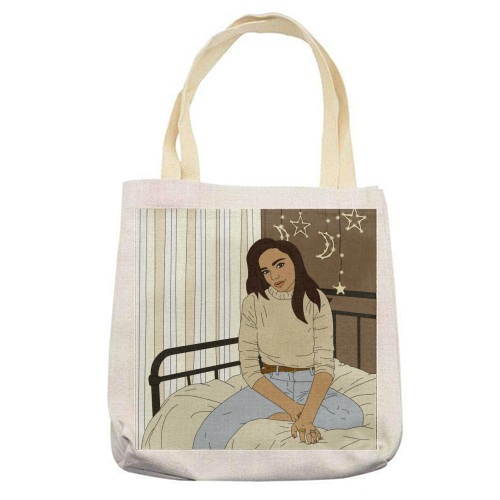 Chilled - printed tote bag by Kitty & Rex Designs