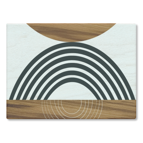Wood Sun Arch Balance #1 #minimal #abstract #art - glass chopping board by Anita Bella Jantz