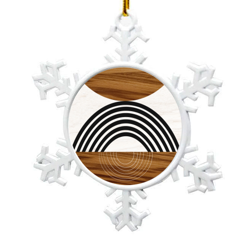 Wood Sun Arch Balance #1 #minimal #abstract #art - snowflake decoration by Anita Bella Jantz