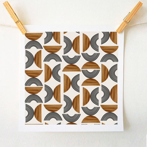 Wood Sun Arch Balance Pattern #1 #minimal #abstract #art - A1 - A4 art print by Anita Bella Jantz