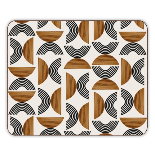Wood Sun Arch Balance Pattern #1 #minimal #abstract #art - designer placemat by Anita Bella Jantz