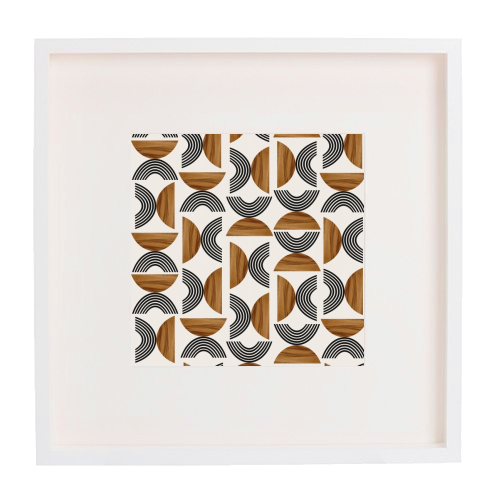 Wood Sun Arch Balance Pattern #1 #minimal #abstract #art - framed poster print by Anita Bella Jantz