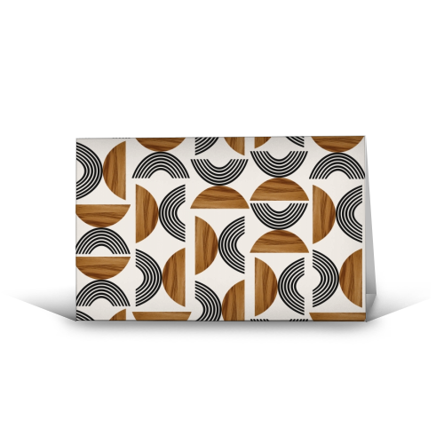Wood Sun Arch Balance Pattern #1 #minimal #abstract #art - funny greeting card by Anita Bella Jantz