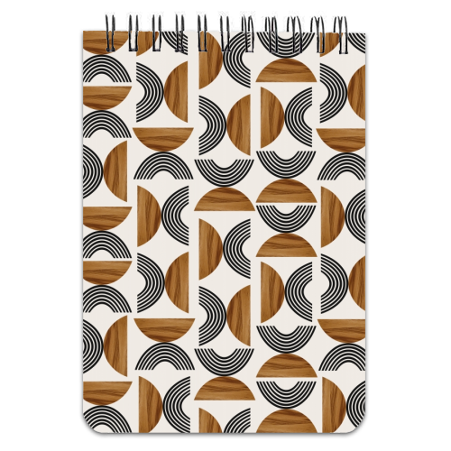 Wood Sun Arch Balance Pattern #1 #minimal #abstract #art - personalised A4, A5, A6 notebook by Anita Bella Jantz