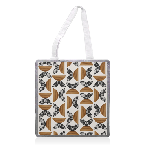 Wood Sun Arch Balance Pattern #1 #minimal #abstract #art - printed tote bag by Anita Bella Jantz