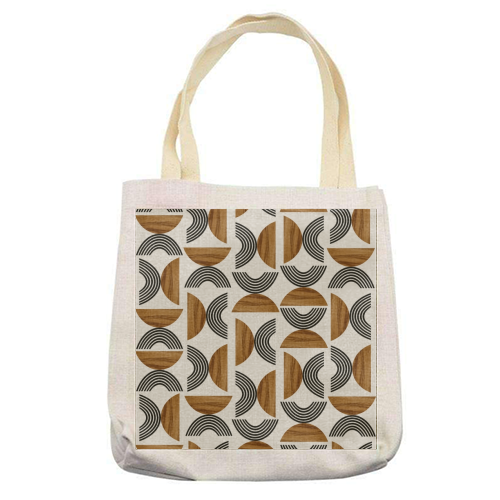 Wood Sun Arch Balance Pattern #1 #minimal #abstract #art - printed tote bag by Anita Bella Jantz