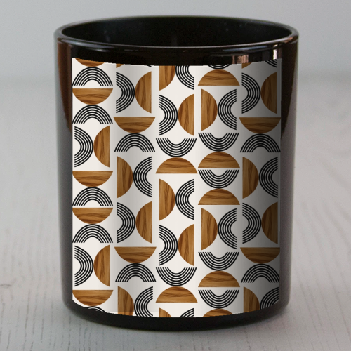 Wood Sun Arch Balance Pattern #1 #minimal #abstract #art - scented candle by Anita Bella Jantz