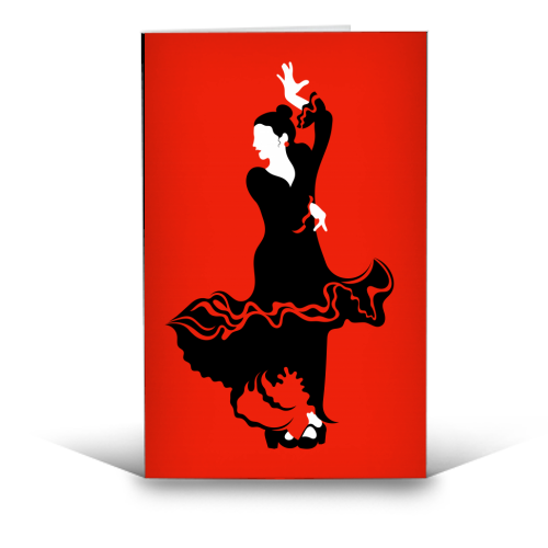 Flamenco Dancer - funny greeting card by Adam Regester