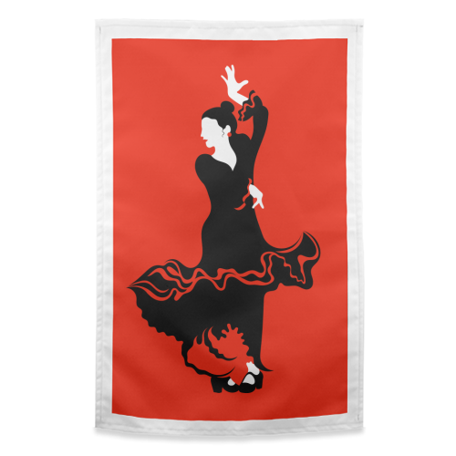 Flamenco Dancer - funny tea towel by Adam Regester