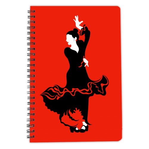 Flamenco Dancer - personalised A4, A5, A6 notebook by Adam Regester